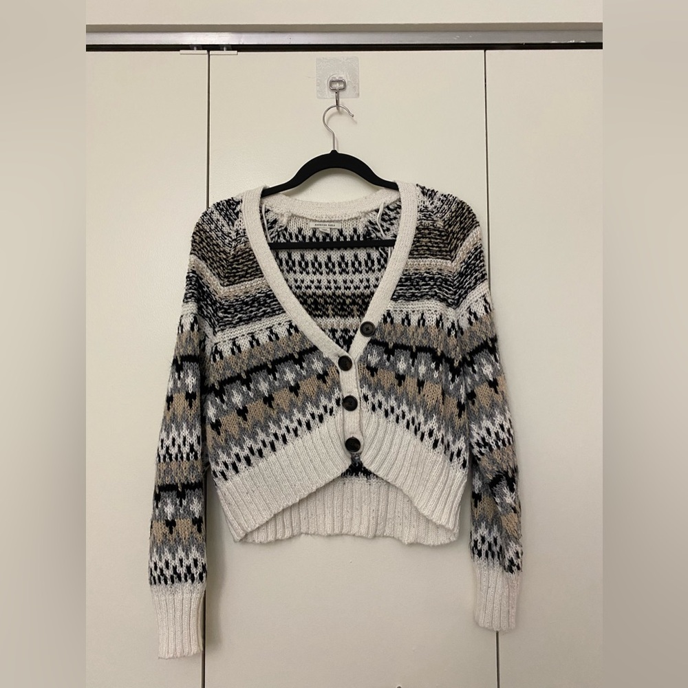 AE Patterned crop sweater
